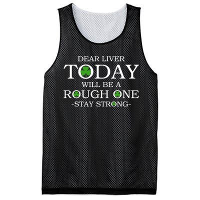 Dear Liver Today Will Be A Rough One Stay Strong Mesh Reversible Basketball Jersey Tank