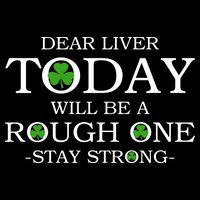 Dear Liver Today Will Be A Rough One Stay Strong Cropped Pullover Crew