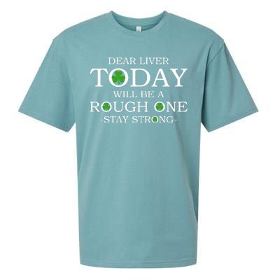 Dear Liver Today Will Be A Rough One Stay Strong Sueded Cloud Jersey T-Shirt