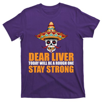 Dear Liver Today Will Be A Rough One Stay Strong1 T-Shirt