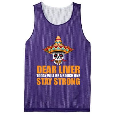 Dear Liver Today Will Be A Rough One Stay Strong1 Mesh Reversible Basketball Jersey Tank