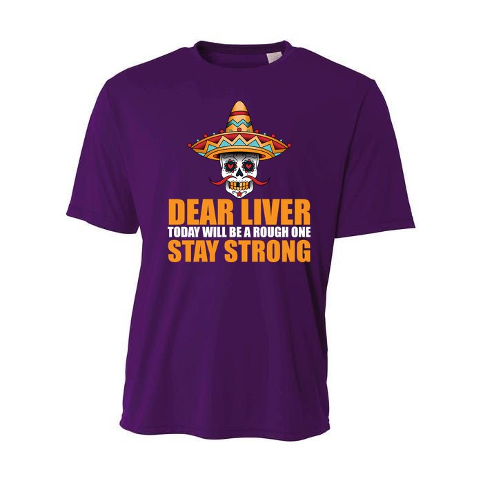 Dear Liver Today Will Be A Rough One Stay Strong1 Youth Performance Sprint T-Shirt