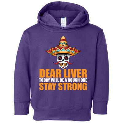 Dear Liver Today Will Be A Rough One Stay Strong1 Toddler Hoodie