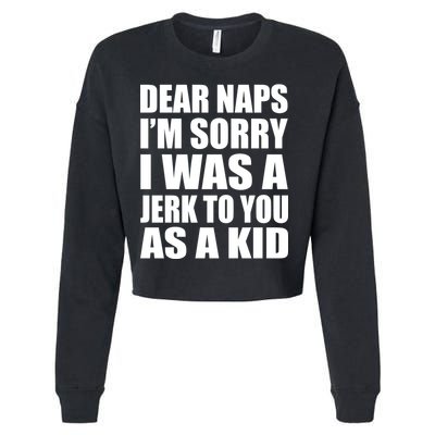 Dear Naps I'm Sorry I Was A Jerk Too You As A Kid Cropped Pullover Crew