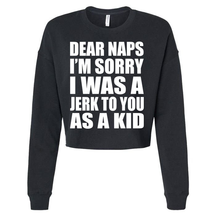 Dear Naps I'm Sorry I Was A Jerk Too You As A Kid Cropped Pullover Crew