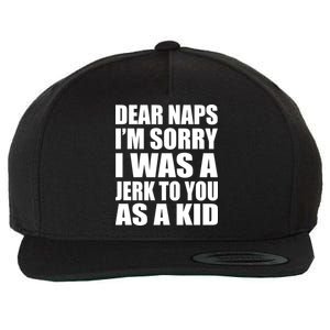 Dear Naps I'm Sorry I Was A Jerk Too You As A Kid Wool Snapback Cap