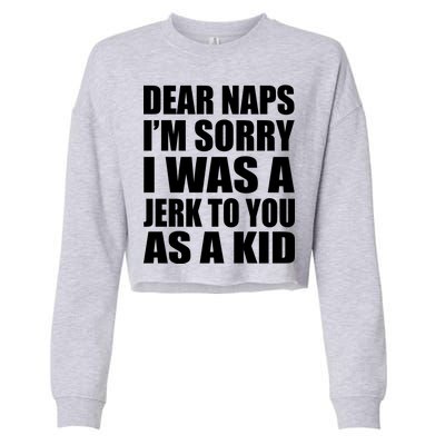 Dear Naps I'm Sorry I Was A Jerk Too You As A Kid Cropped Pullover Crew