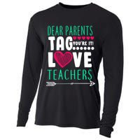 Dear Parents Tag You're It Love Teachers Cooling Performance Long Sleeve Crew