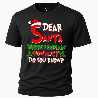 Dear Santa Before I Explain How Much Do You know Performance Shirt