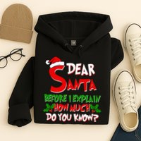 Dear Santa Before I Explain How Much Do You know Hoodie