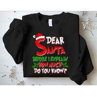 Dear Santa Before I Explain How Much Do You know Sweatshirt