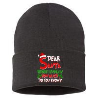 Dear Santa Before I Explain How Much Do You know Sustainable Knit Beanie