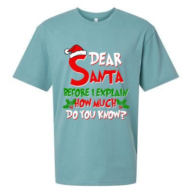 Dear Santa Before I Explain How Much Do You know Sueded Cloud Jersey T-Shirt