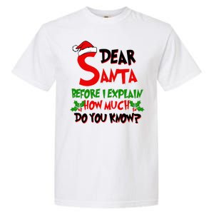 Dear Santa Before I Explain How Much Do You know Garment-Dyed Heavyweight T-Shirt