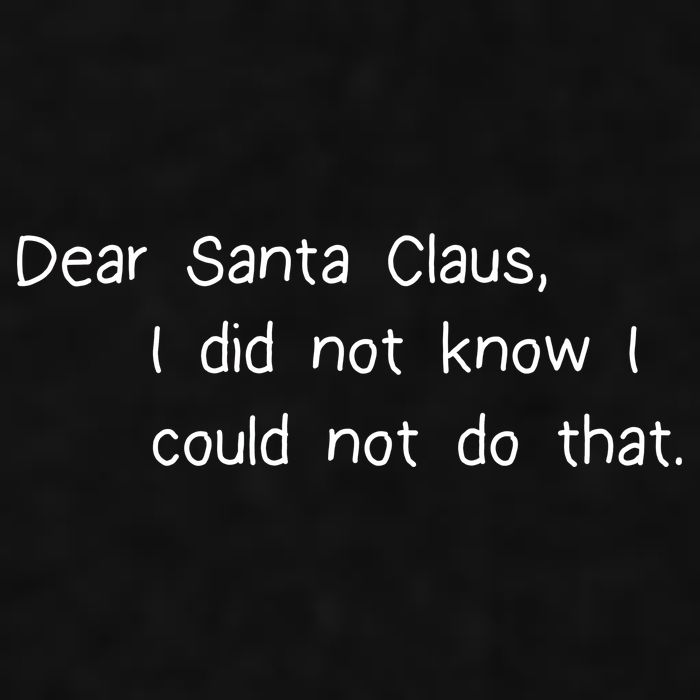 Dear Santa Claus I Did Not Know I Could Not Do That Ladies PosiCharge Tri-Blend Wicking Tank