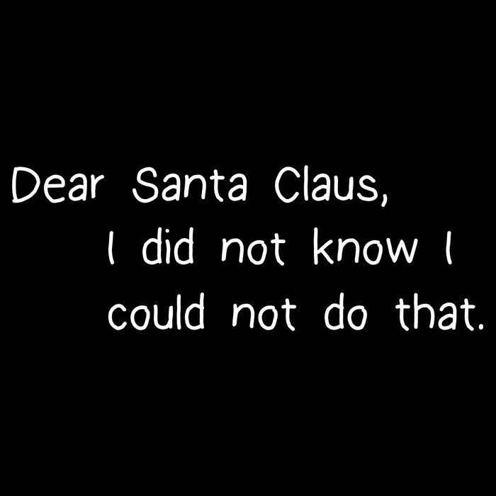 Dear Santa Claus I Did Not Know I Could Not Do That Drawstring Bag