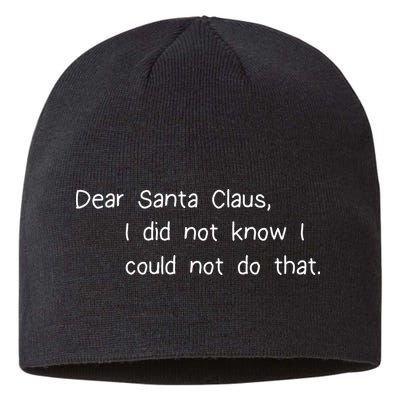 Dear Santa Claus I Did Not Know I Could Not Do That Sustainable Beanie