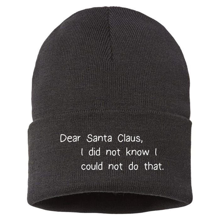 Dear Santa Claus I Did Not Know I Could Not Do That Sustainable Knit Beanie
