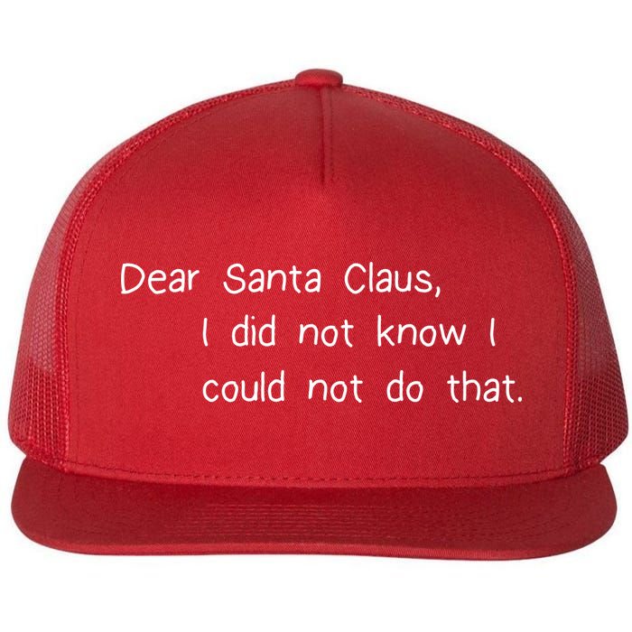 Dear Santa Claus I Did Not Know I Could Not Do That Flat Bill Trucker Hat