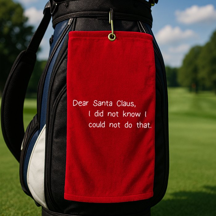 Dear Santa Claus I Did Not Know I Could Not Do That Golf Towel