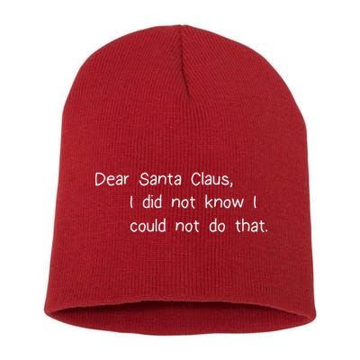Dear Santa Claus I Did Not Know I Could Not Do That Short Acrylic Beanie