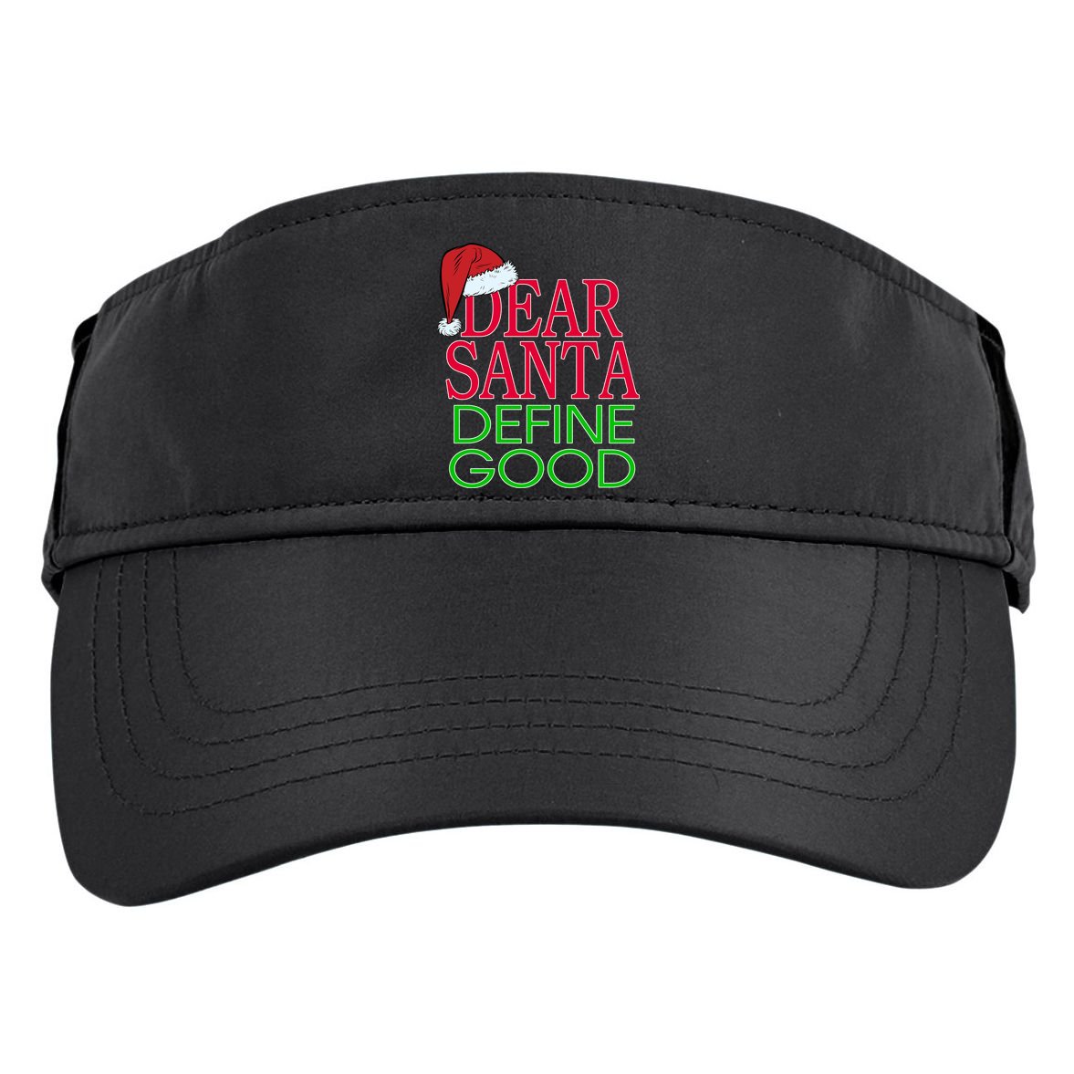 Dear Santa Define Good Funny Christmas Adult Drive Performance Visor