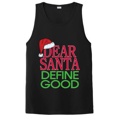 Dear Santa Define Good Funny Christmas PosiCharge Competitor Tank