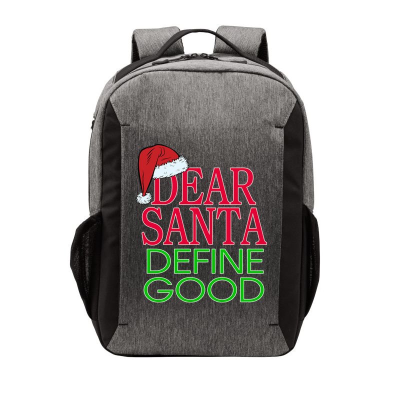 Dear Santa Define Good Funny Christmas Vector Backpack