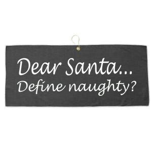 Dear Santa Define Naughty Large Microfiber Waffle Golf Towel