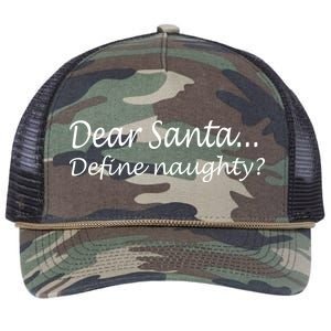 Dear Santa Define Naughty Retro Rope Trucker Hat Cap