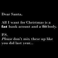 Dear Santa Fat Bank Account Thin Body Christmas Cooling Performance Crew T-Shirt