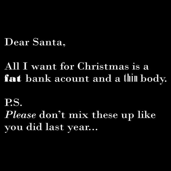 Dear Santa Fat Bank Account Thin Body Christmas Cooling Performance Crew T-Shirt