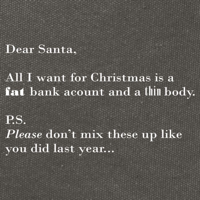 Dear Santa Fat Bank Account Thin Body Christmas Cotton Canvas Backpack