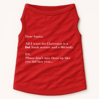 Dear Santa Fat Bank Account Thin Body Christmas Doggie Tank