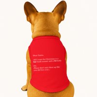 Dear Santa Fat Bank Account Thin Body Christmas Doggie Tank