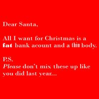 Dear Santa Fat Bank Account Thin Body Christmas Flatbill Hat