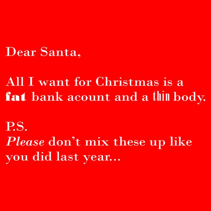 Dear Santa Fat Bank Account Thin Body Christmas Flatbill Hat