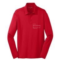 Dear Santa Fat Bank Account Thin Body Christmas Silk Touch Performance Long Sleeve Polo