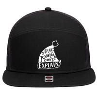 Dear Santa I Can Explain 7 Panel Mesh Trucker Snapback Hat