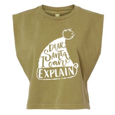Dear Santa I Can Explain Garment-Dyed Women's Muscle Tee