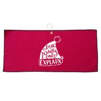Dear Santa I Can Explain Large Microfiber Waffle Golf Towel