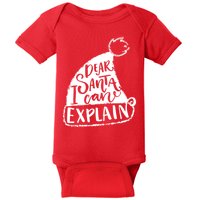 Dear Santa I Can Explain Baby Bodysuit