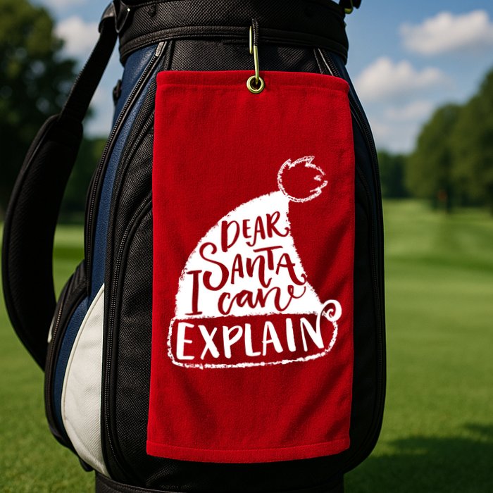 Dear Santa I Can Explain Golf Towel