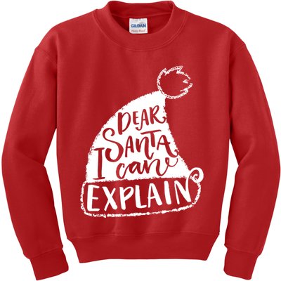 Dear Santa I Can Explain Kids Sweatshirt
