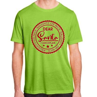 Dear Santa I Can Explain Christmas Emblem Adult ChromaSoft Performance T-Shirt