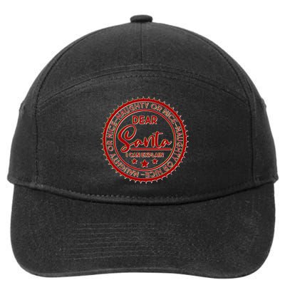 Dear Santa I Can Explain Christmas Emblem 7-Panel Snapback Hat