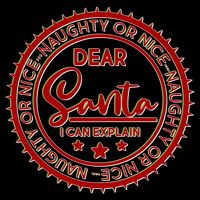 Dear Santa I Can Explain Christmas Emblem 7-Panel Snapback Hat
