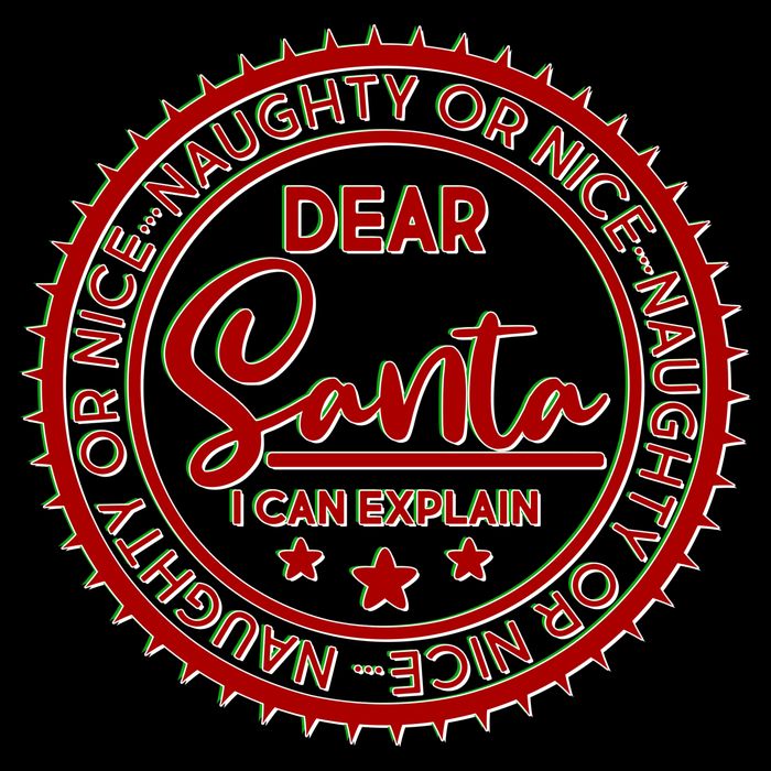 Dear Santa I Can Explain Christmas Emblem 7-Panel Snapback Hat
