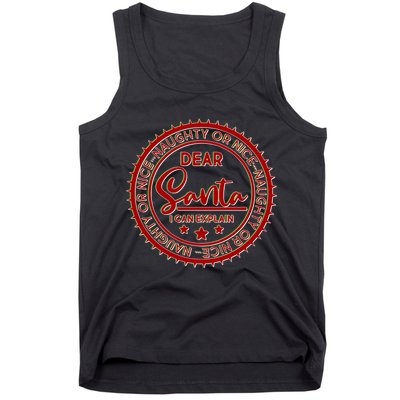 Dear Santa I Can Explain Christmas Emblem Tank Top
