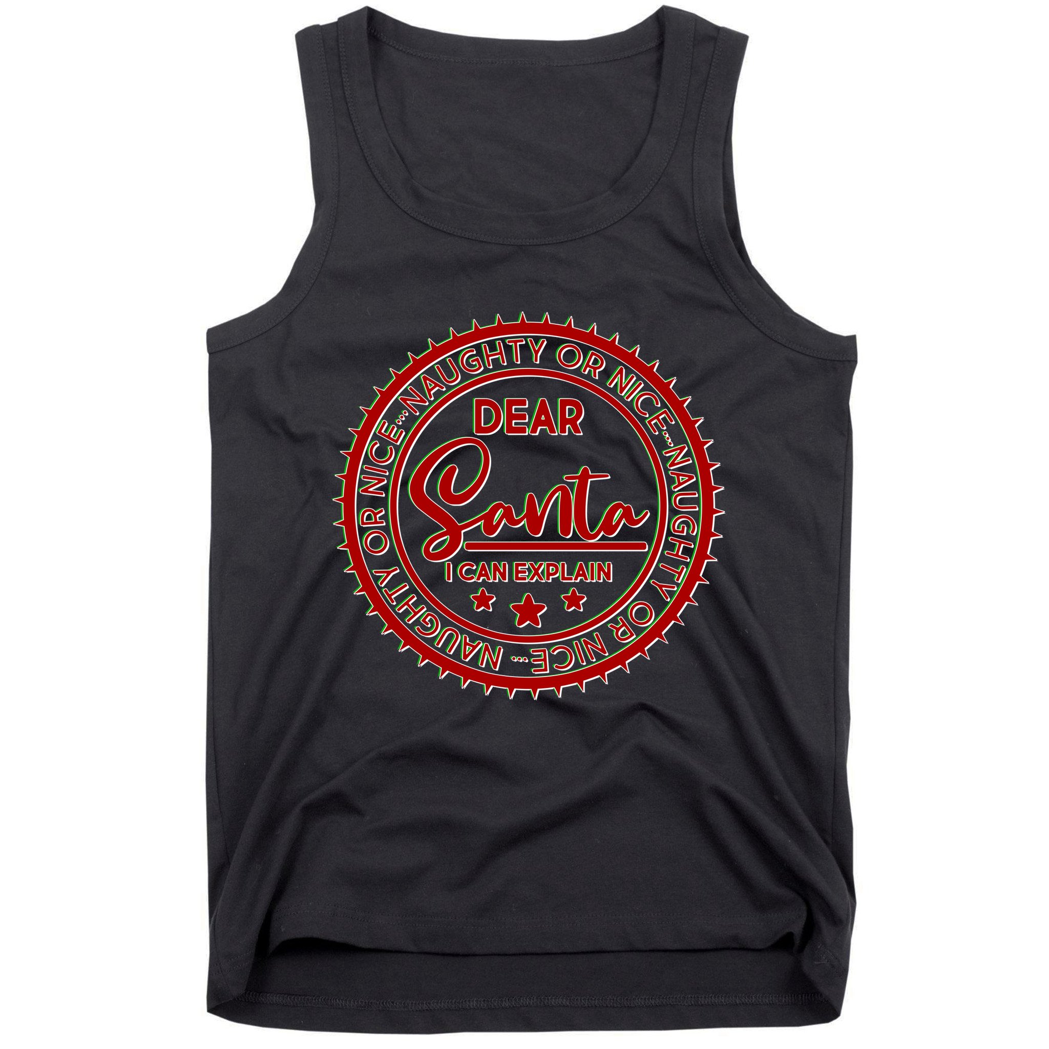 Dear Santa I Can Explain Christmas Emblem Tank Top
